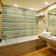 mosaico de travertino / de interior / de baño / de pared