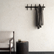 perchero de pared / contemporáneo / de caoba / negro