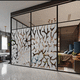 tabique amovible / modular / acristalado / con vidrio doble