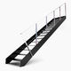 escalera recta / con peldaños de metal / con estructura de metal / contemporánea