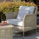 sillón de jardín / contemporáneo / de tejido / de aluminio lacado