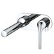 grifo monomando para lavabo / de pared / de metal cromado / de baño