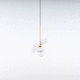 lámpara suspendida / de latón / de vidrio borosilicato / de vidrio soplado