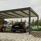 pérgola autoportante / aluminio / de acero inoxidable / con láminas parasol