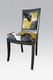 silla contemporánea / de interior / de tejido / con base de haya