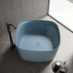 bañera cuadrada / independiente / para vivienda / de resina acrílica