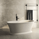 bañera ovalada / independiente / para vivienda / de composite