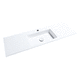 lavabo encastrable / de mineral compuesto / con encimera / rectangular