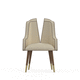 silla de comedor contemporánea / de interior / de tejido / de cuero