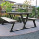 mesa de pícnic contemporánea / de aluminio / de plástico reciclado / rectangular