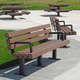 banco contemporáneo / madera / de plástico reciclado / con respaldo