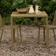 mesa de comedor contemporánea / de acero con revestimiento en polvo / con base de acero / cuadrada