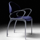 silla contemporánea / de interior / de poliuretano / con base de aluminio
