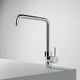 grifo monomando de repisa / de metal / para cocina / con 1 orificio
