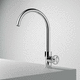 grifo monomando de repisa / de metal / para cocina / con 1 orificio