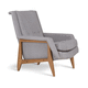 sillón contemporáneo / de cuero / de madera maciza / de haya