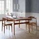 mesa de comedor contemporánea / de roble / de nogal / de teca