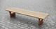 banco público contemporáneo / de roble / de madera de frondosa / de iroko
