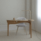 escritorio de pie / contemporáneo / de roble / de MDF