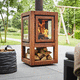 chimenea de exterior / de leña / hogar cerrado / de vidrio