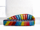 sofá modular / contemporáneo / de cuero / multicolor