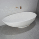 bañera ovalada / independiente / para vivienda / de mineral compuesto