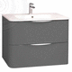 mueble de lavabo doble / suspendido / MDF / de cerámica