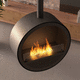 chimenea de bioetanol / de techo / suspendida / Cara única