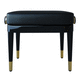 taburete piano contemporáneo / de cuero / de madera lacada brillante / de haya