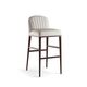 silla de bar contemporánea / de interior / de tejido / con base de madera maciza