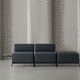 sofá modular / contemporáneo / de tejido / gris