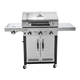 barbacoa de gas / con ruedas / acero inoxidable / con almacenamiento