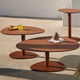 mesa de centro contemporánea / de vidrio / de cerámica / con base de vidrio