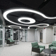 luminaria suspendida / LED / lineal / curva