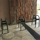 aparcabicis de suelo / de acero galvanizado / de seguridad / doble