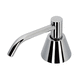 dispensador de jabón profesional / empotrable / de metal cromado / manual
