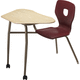 silla contemporánea / de interior / de plástico / con mesa integrada
