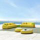 sofá contemporáneo / de exterior / Sunbrella® / de tejido repelente al agua