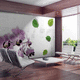 papel pintado contemporáneo / con motivos florales / aspecto tela / gris