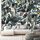 papel pintado contemporáneo / con motivos de la naturaleza / verde / para sala de estar