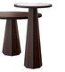 mesa alta contemporánea / de chapa de madera / de nogal americano / con base de nogal americano
