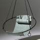 silla suspendida contemporánea / para terraza / de interior / de cuero