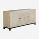 aparador contemporáneo / de madera pintada / con puertas batientes / beis