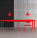 mesa de reuniones contemporánea / de madera / de melamina / de aluminio termolacado