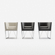 silla contemporánea / de interior / de tejido / con base de acero