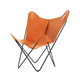 silla de diseño original / de interior / de cuero / con base de acero
