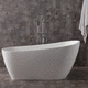 bañera ovalada / en isla / para vivienda / de composite