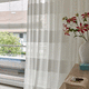 visillo de rayas / de poliéster / lavable / transparente