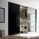puerta para vestidor de interior / de vidrio / de aluminio / corredero