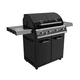 barbacoa de gas / con ruedas / acero inoxidable / con almacenamiento